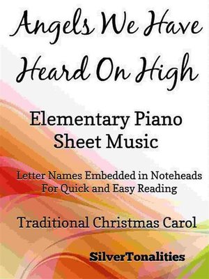 cover image of Angels We Have Heard on High Elementary Piano Sheet Music